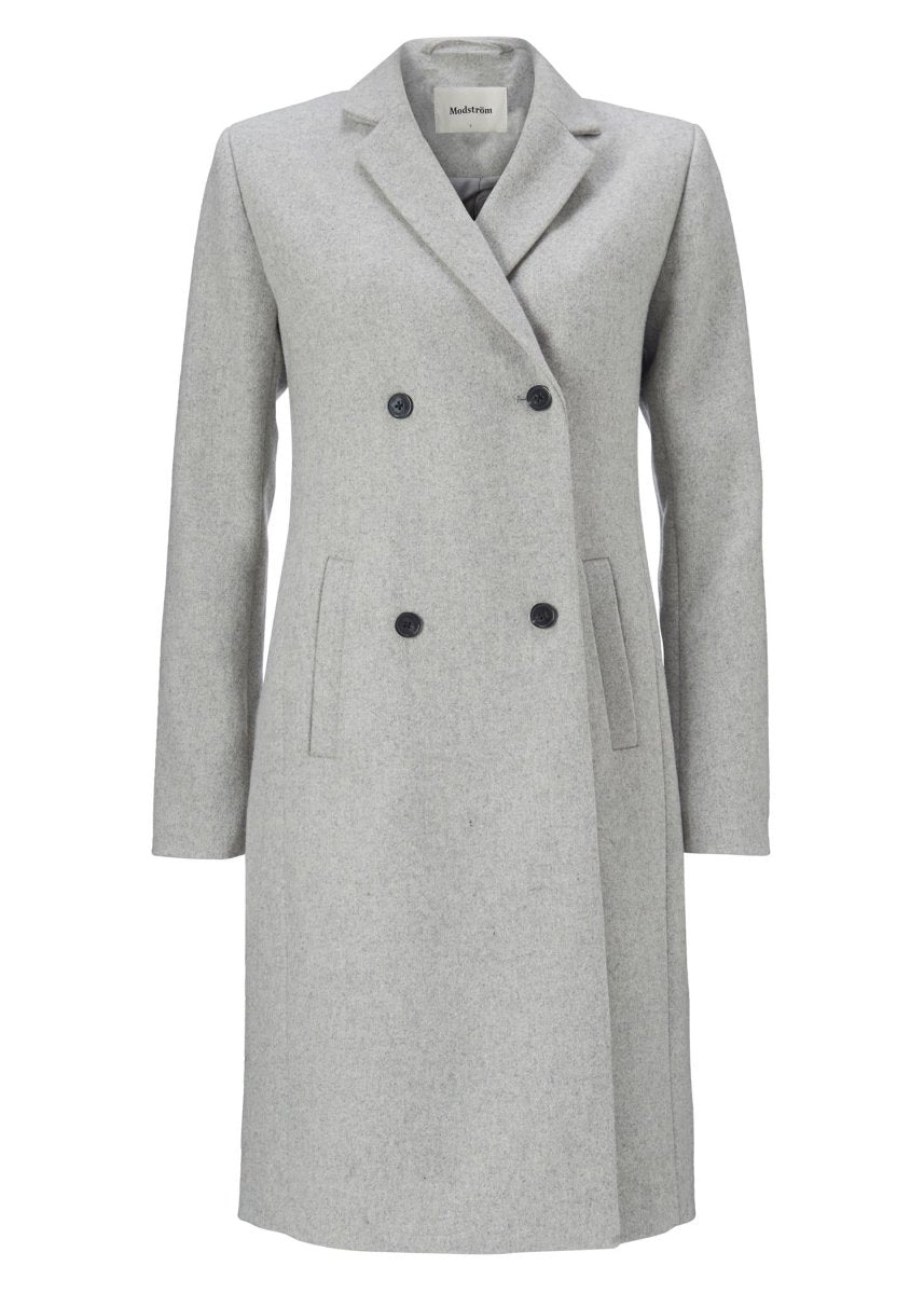 Modströms Odelia coat - Grey Melange. Køb vinterjakker her.