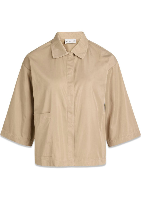 BLANCHE's Ojai Shirt - Oxford Tan. Køb shirts her.