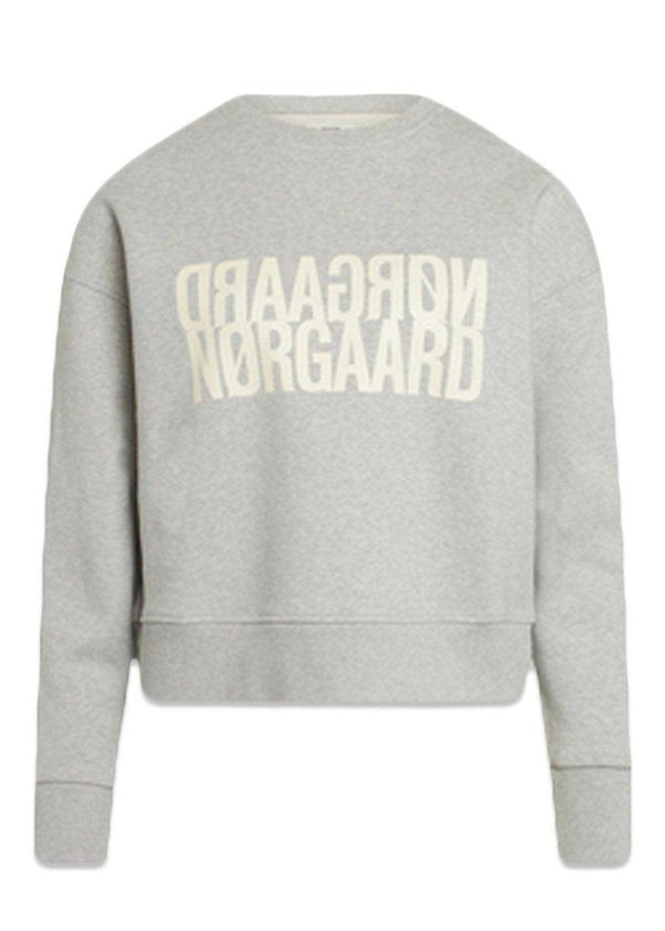 Mads Nørgaards Organic Sweat Tilvina P - Light Grey Melange. Køb sweatshirts her.