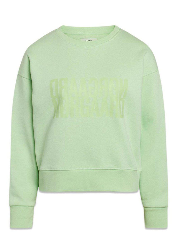 Mads Nørgaards Organic Sweat Tilvina - Pastel Green. Køb sweatshirts her.