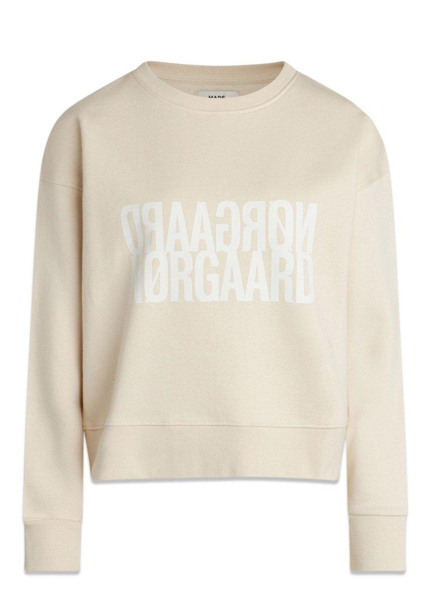 Mads Nørgaards Organic Sweat Tilvina Sweat - Whitecap Grey. Køb sweatshirts her.