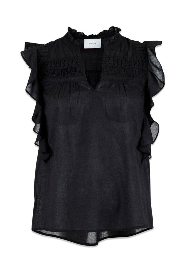 Neo Noirs Pabla Voile Top - Black. Køb toppe her.