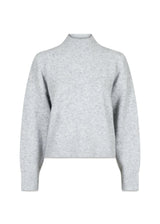 Neo Noirs Paulina Knit Blouse - Light Grey Melange. Køb strik her.