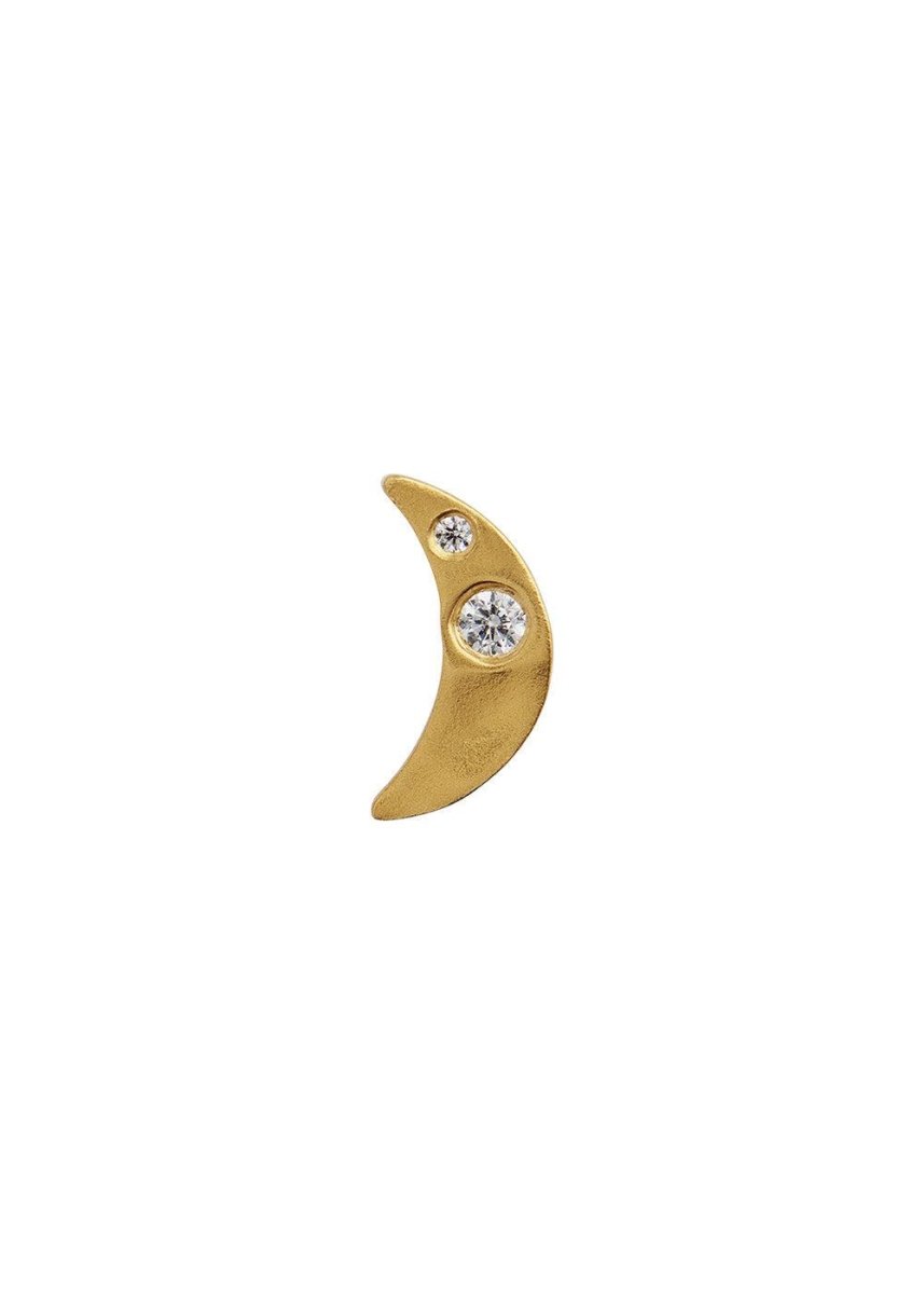 Stine A's Petit Bella Moon Earring Gold - Gold. Køb øreringe her.