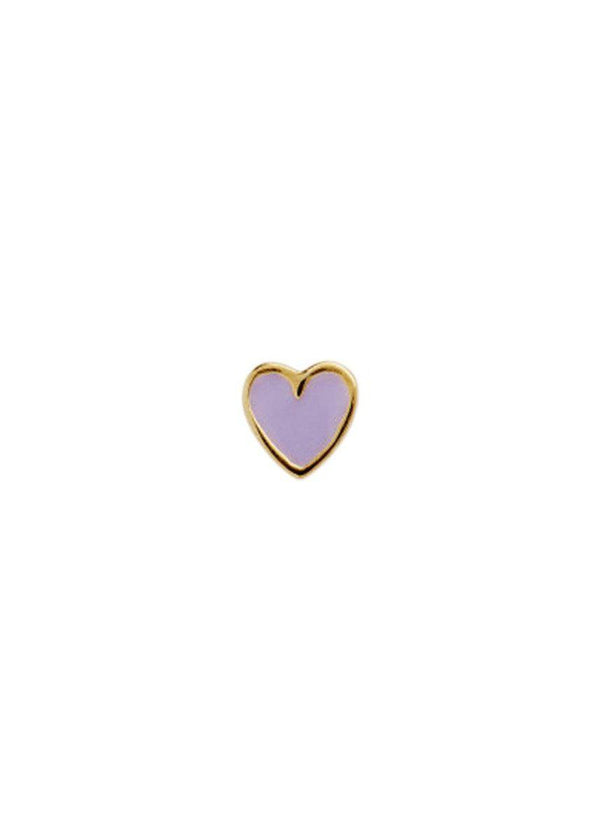 Stine A's Petit Love Heart Purple Sorbet - Gold. Køb øreringe her.