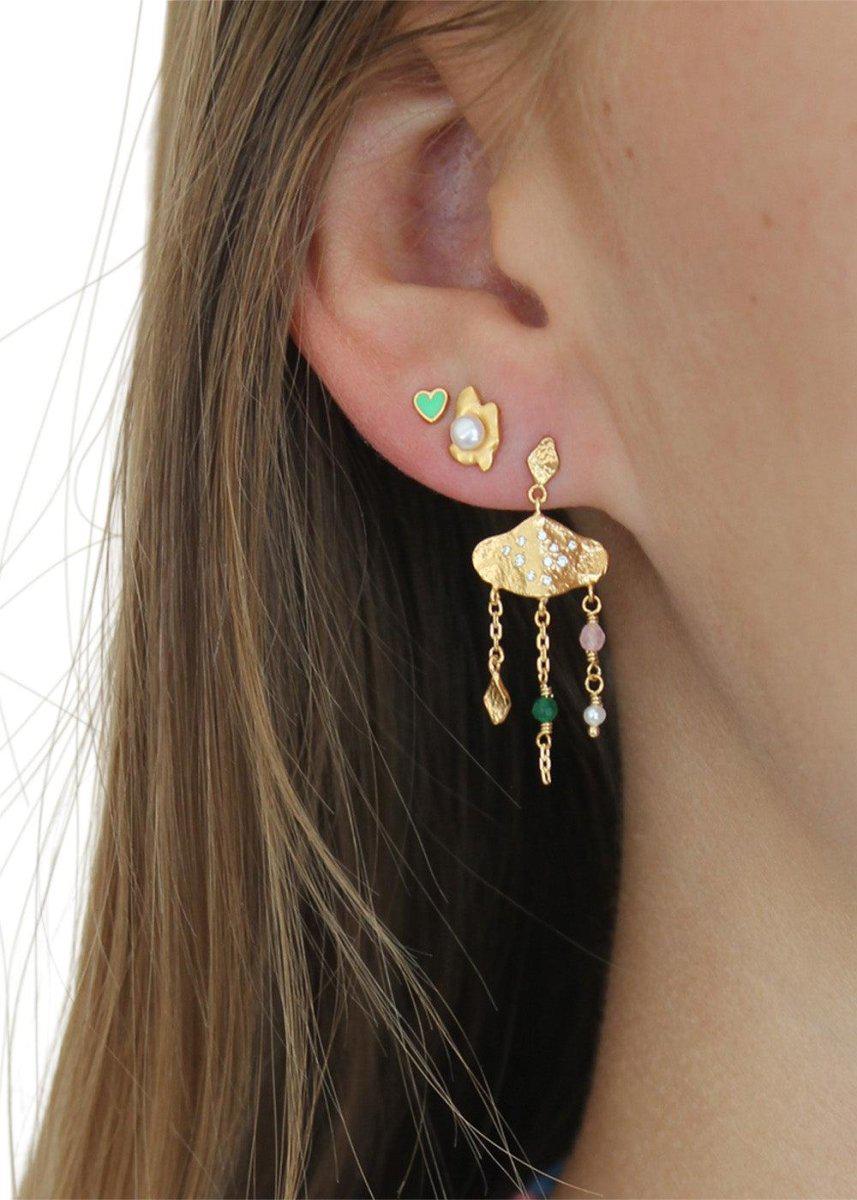 Petit Shelly Pearl Earring - Gold Jewellery704_1289-02_gold_Single5712778019355- Butler Loftet