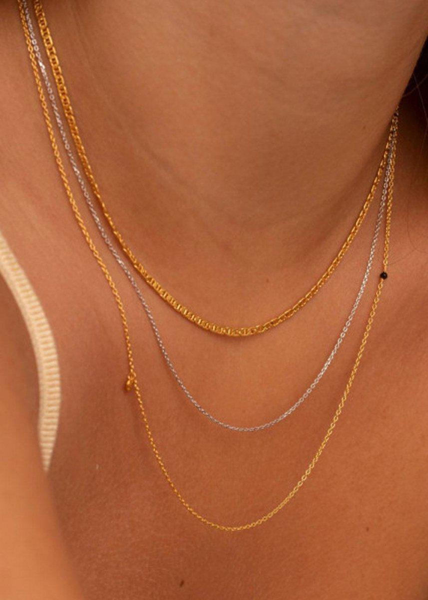 Plain Pendant Chain Short Gold - Silver Jewellery704_2009_SILVER_OneSize5712778011298- Butler Loftet