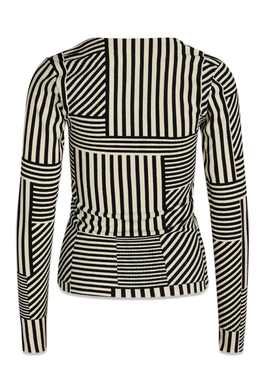 Pollux Shear Top AOP - Stripe Play Aop/Black Top320_202258_StripePlayAop/Black_XS5715131240113- Butler Loftet