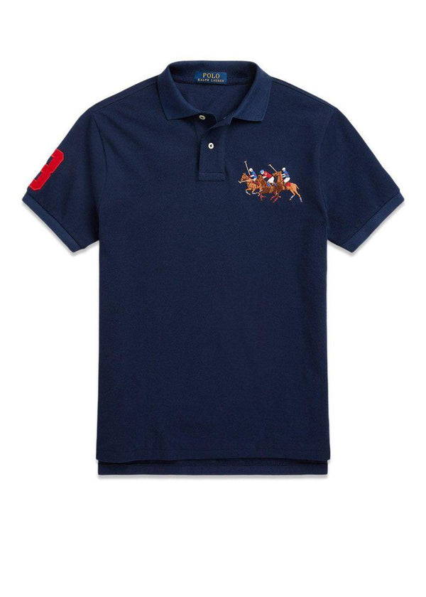 Ralph Laurens Polo Custom Slim Fit - Navy. Køb t-shirts her.