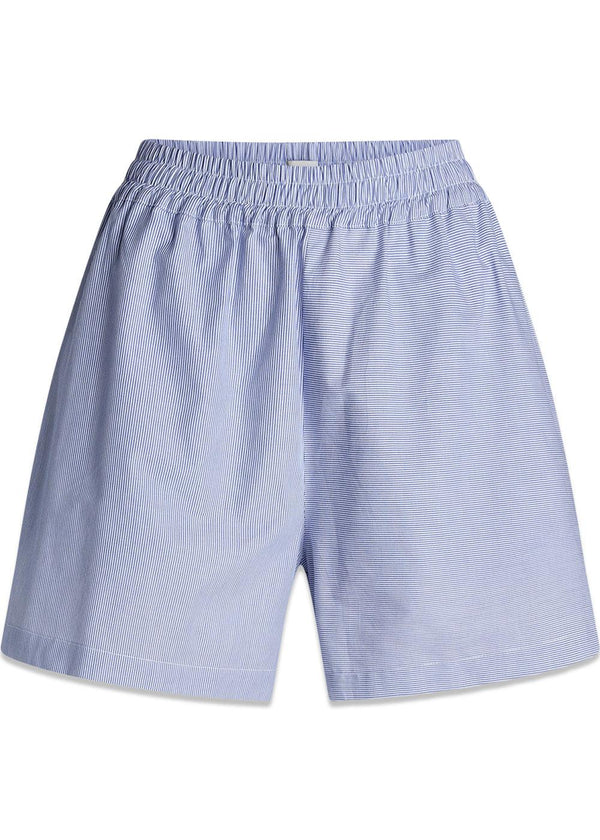 Mads Nørgaards Popla Lolly Shorts YD - Estate Blue/Cloud Dancer. Køb shorts her.