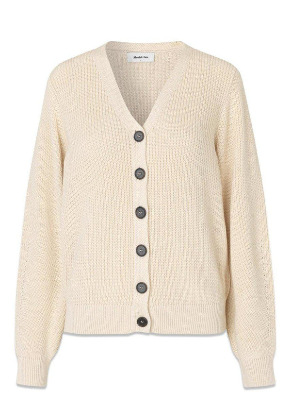 Modströms PrishaMD cardigan - Off White. Køb strik her.