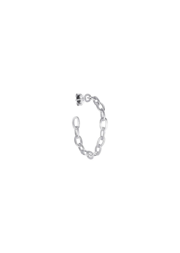Jane Kønigs ROW CHAIN HOOP - Silver. Køb øreringe her.