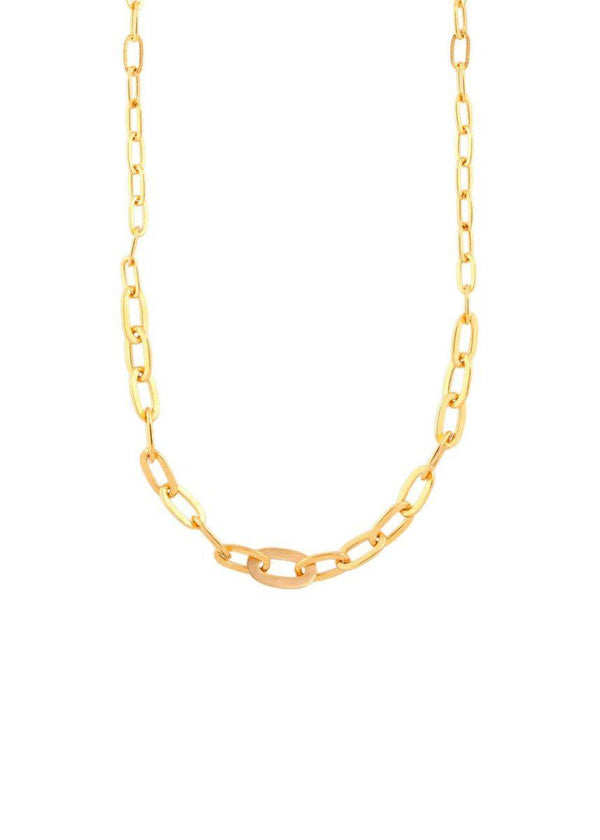 Jane Kønigs ROW CHAIN NECKLACE - Gold-Plated. Køb halskæder her.