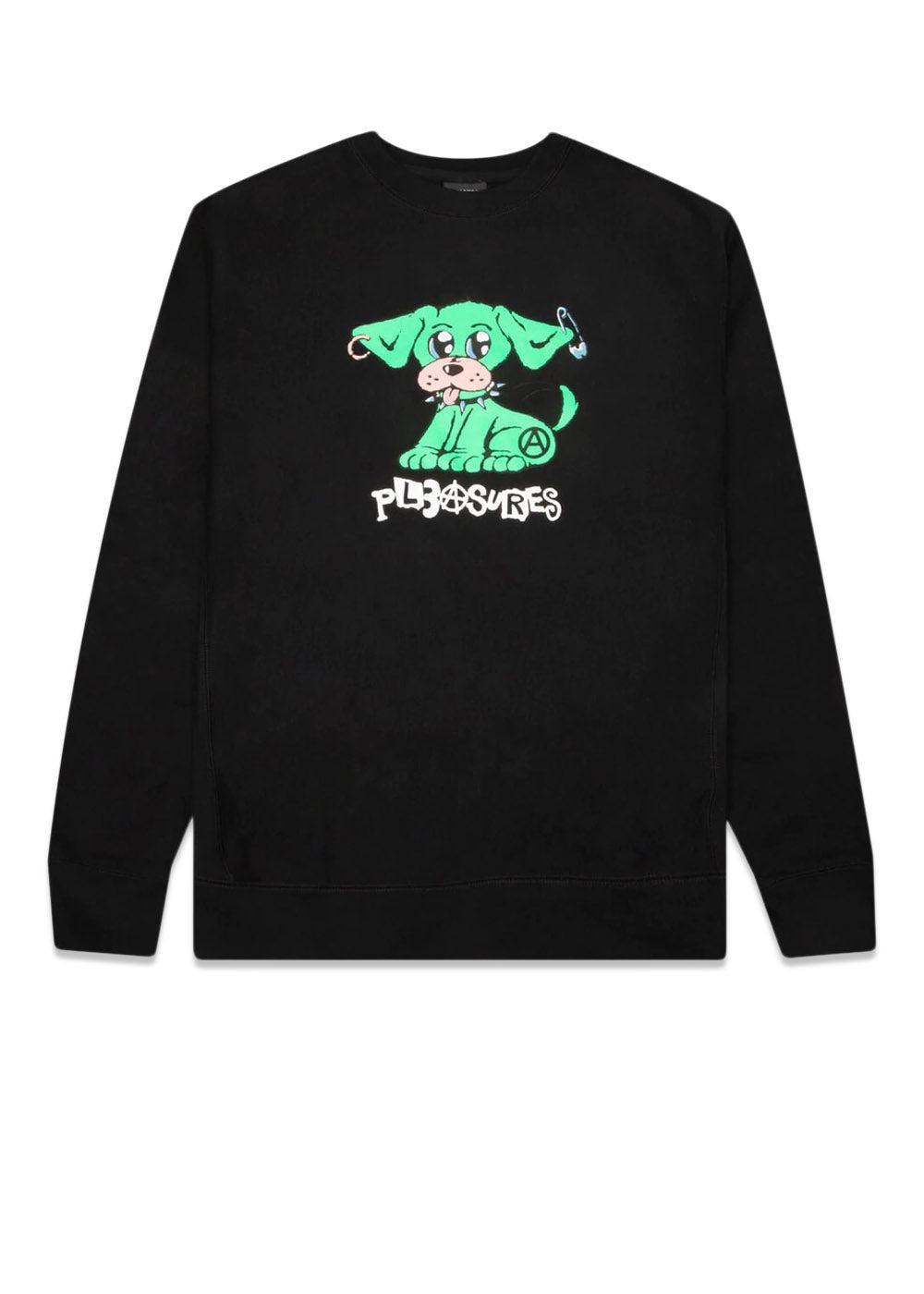 Pleasures' RUFF PREMIUM CREWNECK - Black. Køb sweatshirts her.