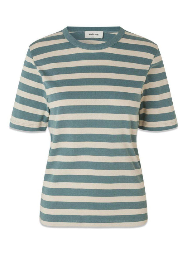 Modströms RaffiMD ss t-shirt - Sea Sand Stripe. Køb t-shirts her.
