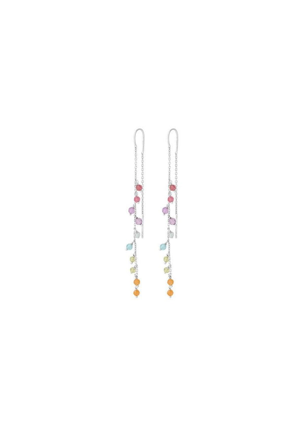 Pernille Corydons Rainbow Earchains length 70 mm - Silver. Køb øreringe her.
