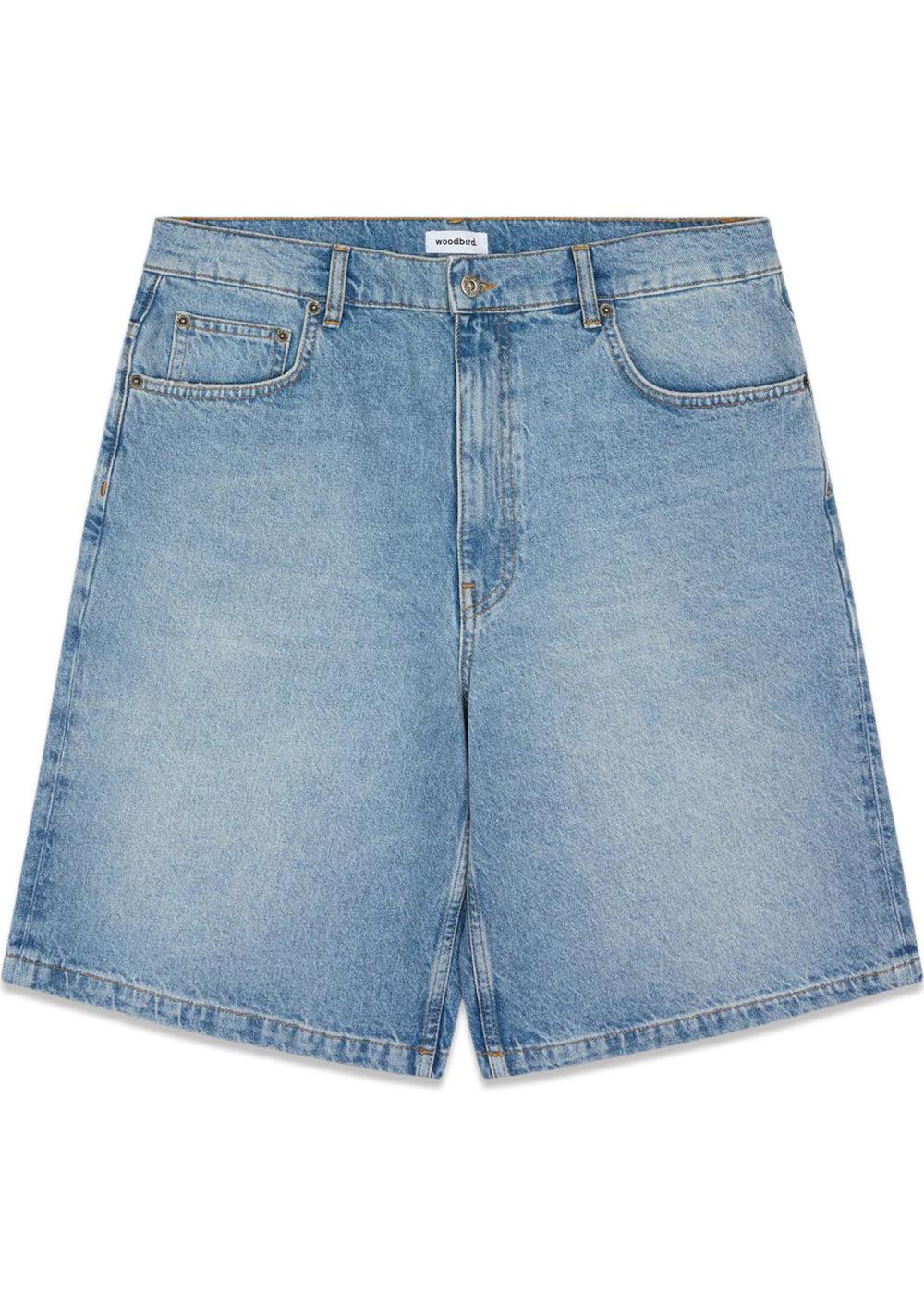 Woodbirds Rami Store Shorts - Authentic Blue. Køb shorts her.