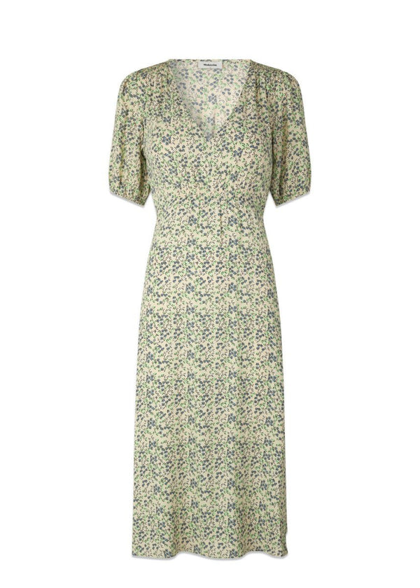 Modströms RavenMD long print dress - Bobble Bloom Jade. Køb kjoler her.