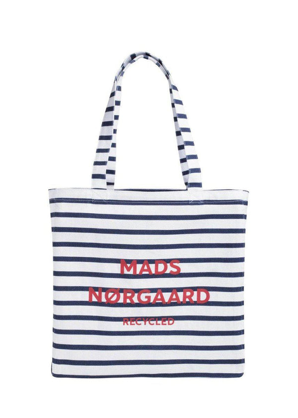 Mads Nørgaards Recycled Print Boutique Athene - Off White/Navy. Køb accessories her.
