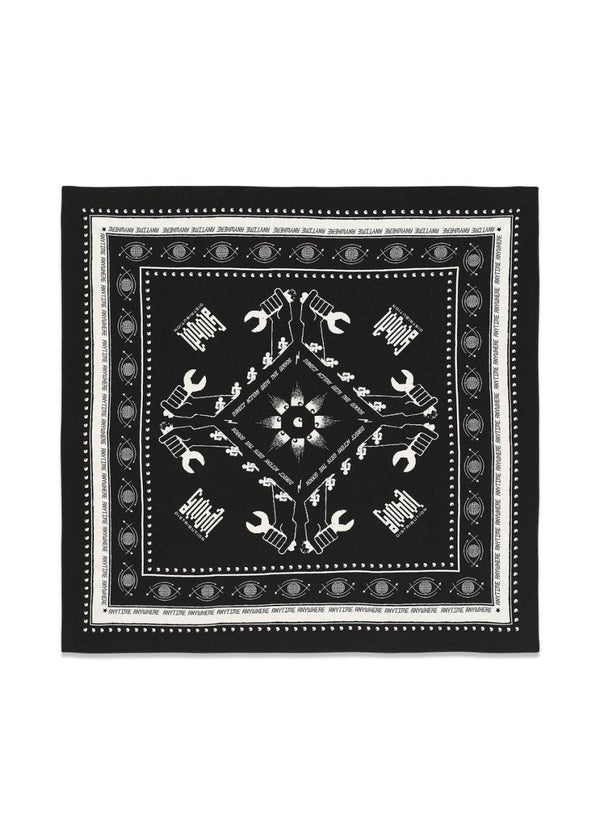 Carhartt WIP's Redford Bandana - Black / White. Køb scarf her.