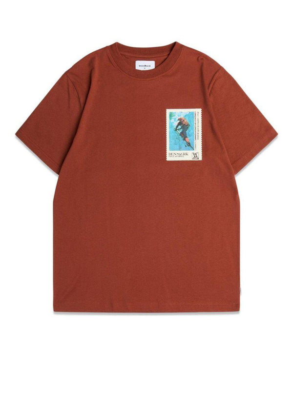 Woodbirds Rics Climber Tee - Spice Brown. Køb t-shirts her.