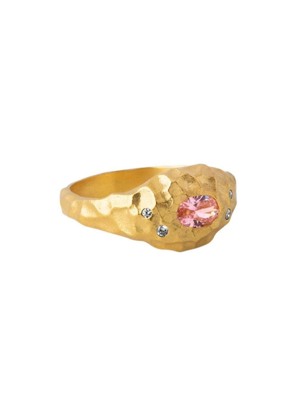 ENAMEL Copenhagens Ring, Leia - Clear/Light Pink Cz. Køb ringe her.