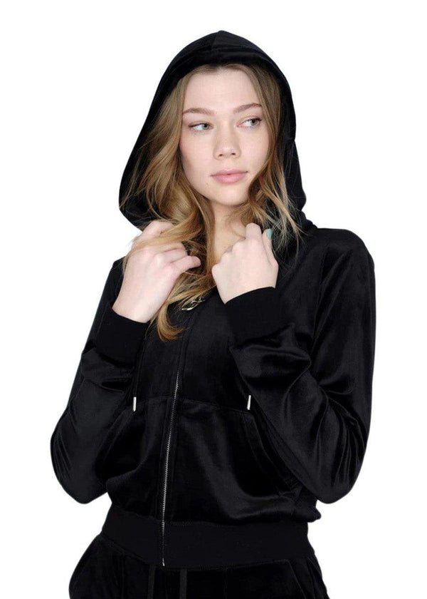 Juicy Coutures Robertson Classic Velour Zip Trough Hoodie - Black. Køb hoodies her.