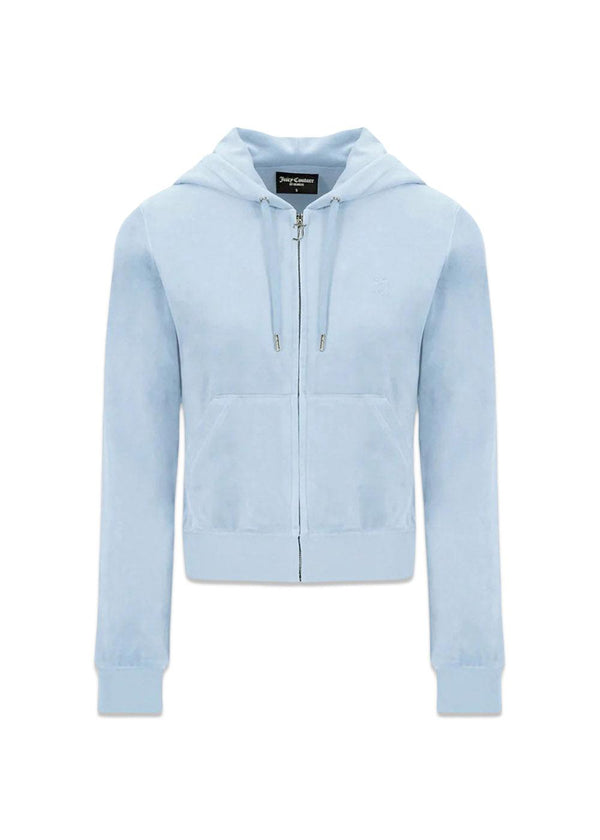 Juicy Coutures Robertson Classic Velour Zip throught hoodie - Nantucket Breeze. Køb hoodies her.