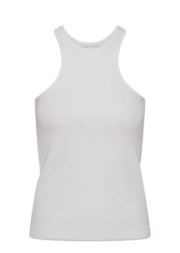 BLANCHE's Rosa Rib Tank - White. Køb toppe her.