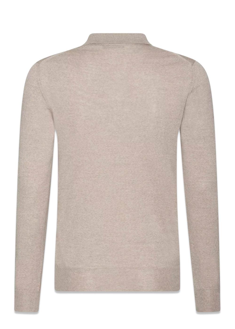 Ruben Poloshirt LS - Cool Beige-Knitwear-Oscar Jacobson-Butler Loftet