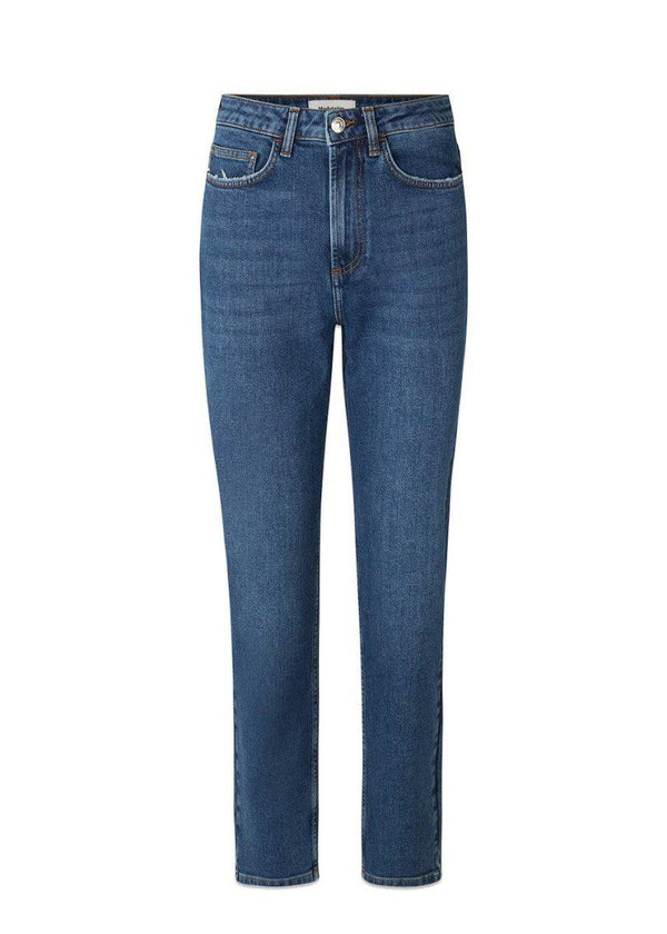 Modströms RubieMD cropped jeans - Distressed Blue. Køb jeans her.