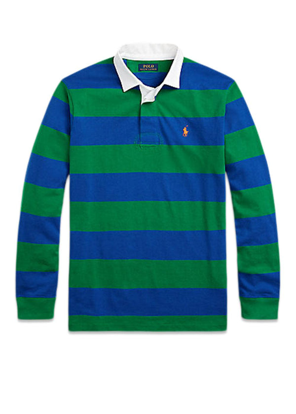 Ralph Laurens Rugby Polo L/S - Blue/Green. Køb t-shirts her.