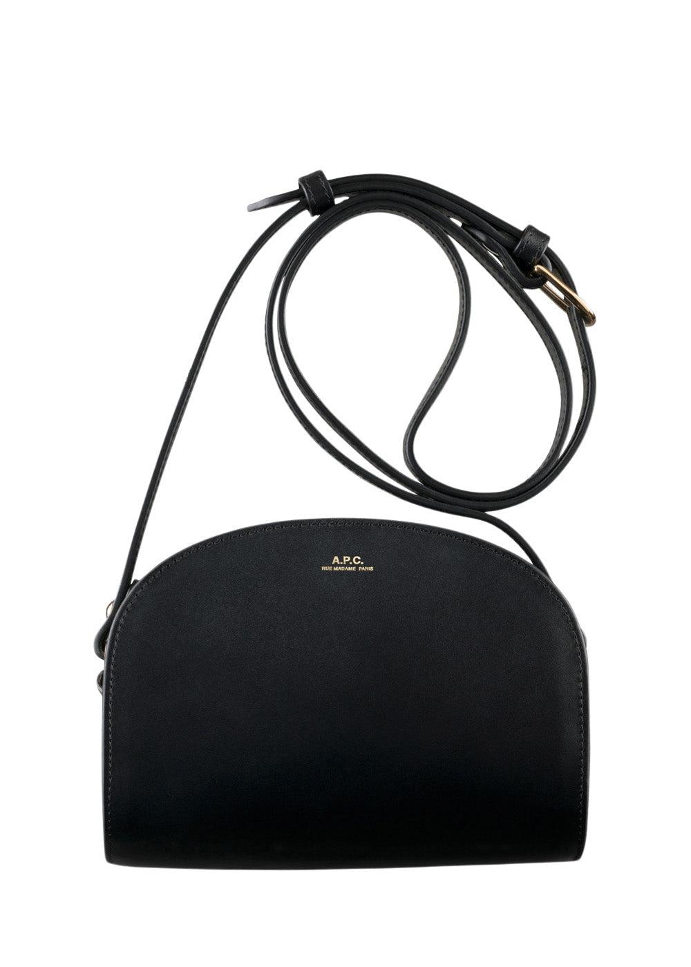 A.P.C's Sac demi-lune mini - Noir. Køb skuldertasker her.