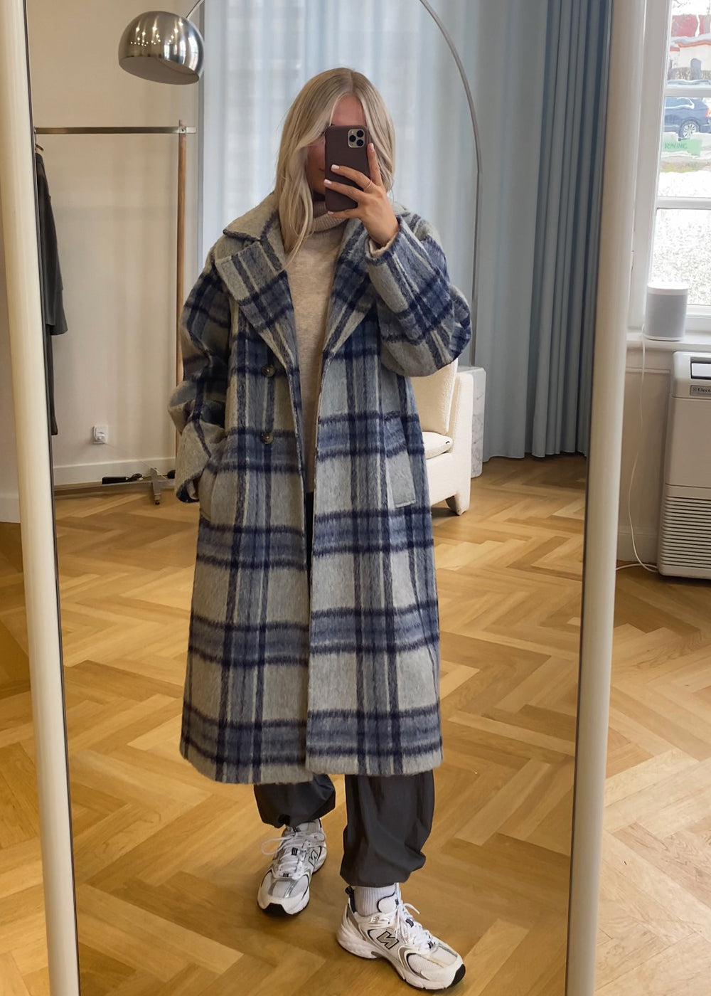 SallieMD check coat - Blue Pearl Check