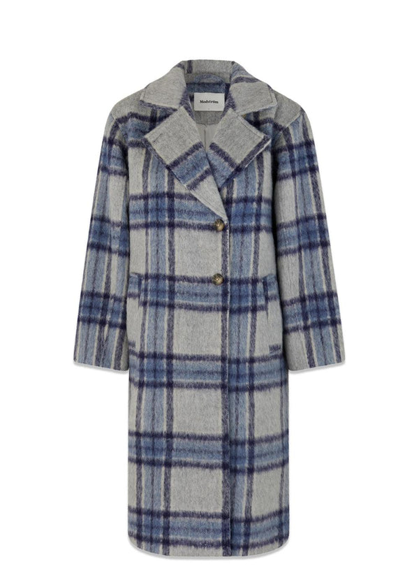 Modströms SallieMD check coat - Blue Pearl Check. Køb frakker her.