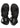 Sandal M. krydsende remme - Black