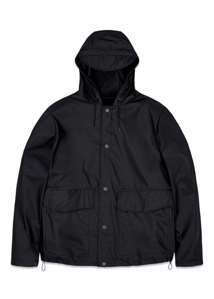 Rains' Short Hooded Coat - Black. Køb regnjakker her.