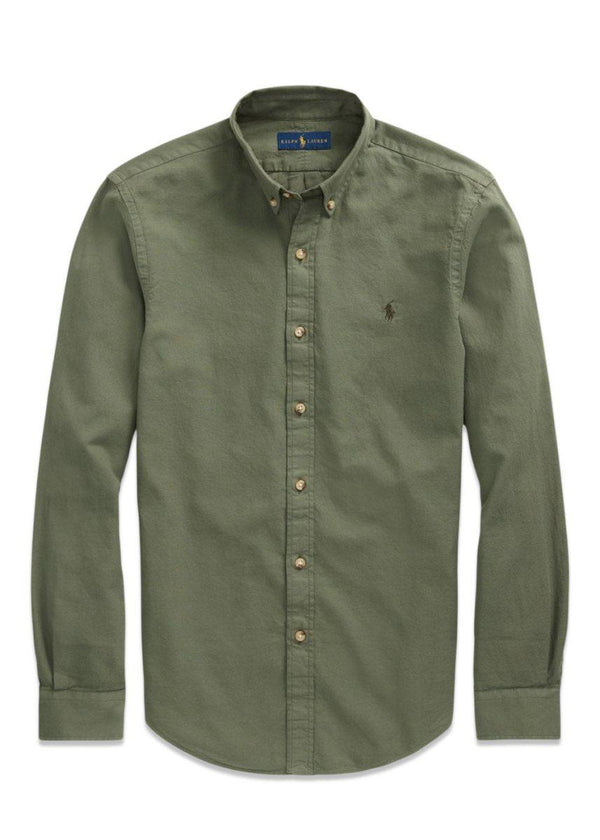 Ralph Laurens Slim Fit Texture - Army. Køb shirts her.