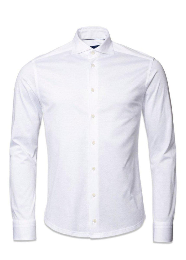 Etons Slim-Jersey Shirt - White. Køb shirts her.