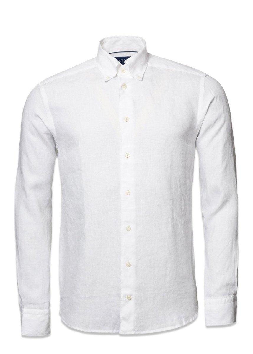 Etons Slim-Linen Poplin Shirt - White. Køb shirts her.