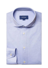 Etons Slim-Oxford Pique Shirt - Light Blue. Køb shirts her.