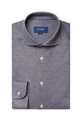 Etons Slim-Oxford Pique Shirt - Navy Blue. Køb shirts her.