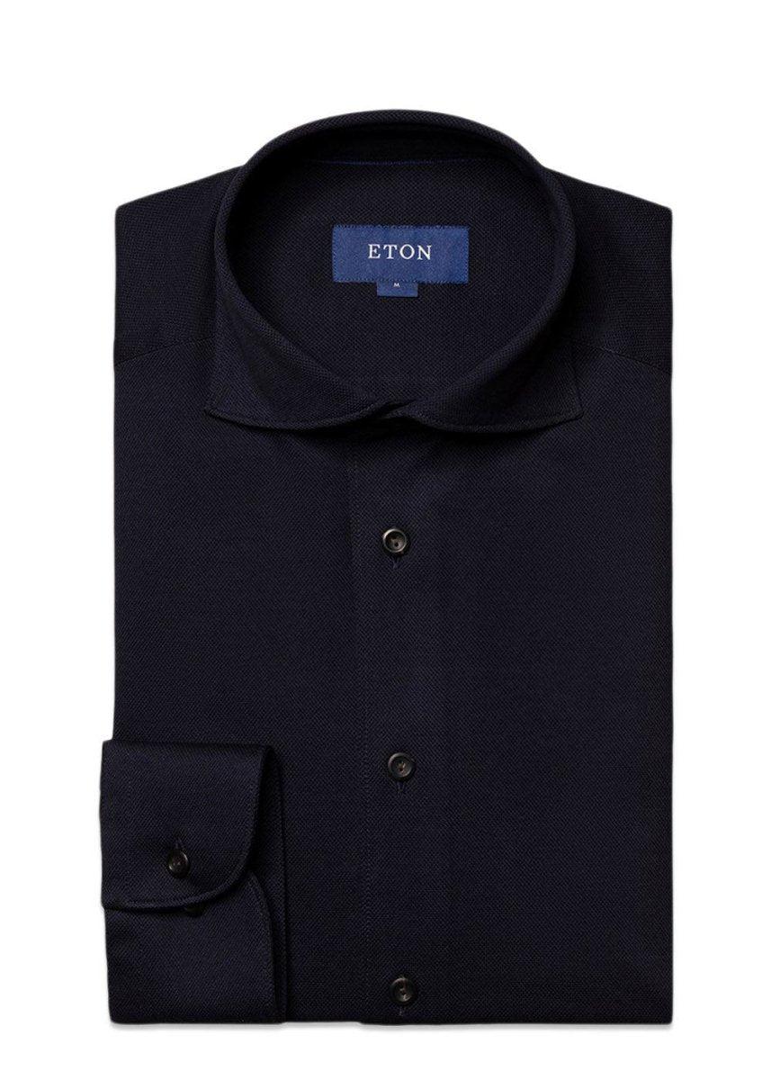 Etons Slim - Pique - Blue. Køb shirts her.