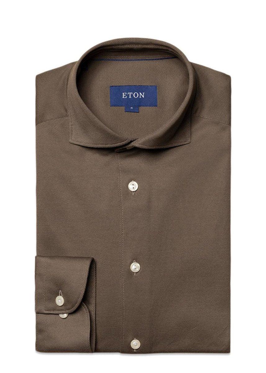 Etons Slim - Pique - Green. Køb shirts her.