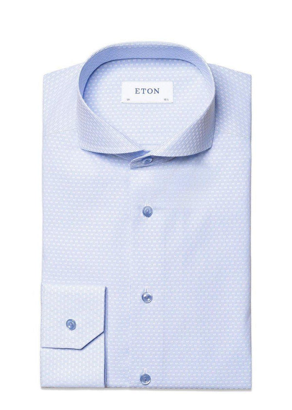 Etons Slim-Semi Solid Twill - Light Blue. Køb shirts her.