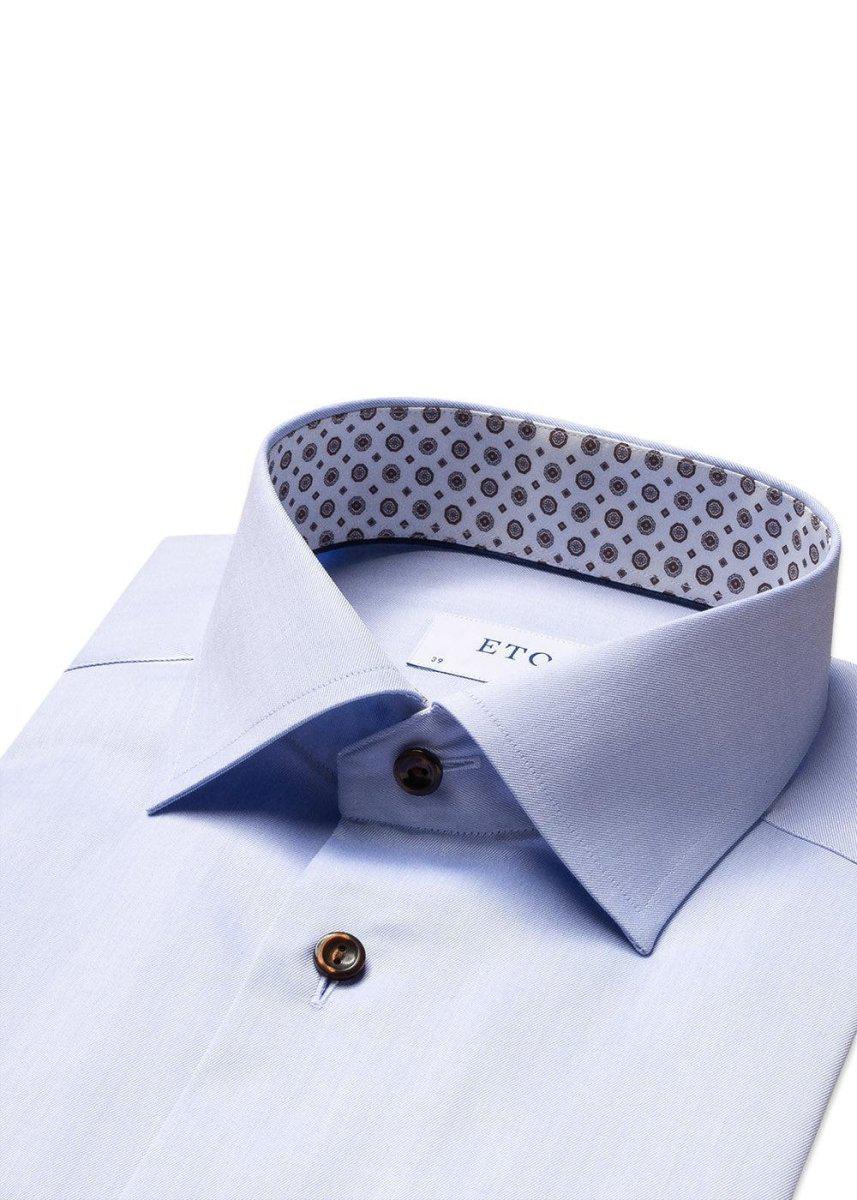 Slim - Signature Twill Details - Blue Shirts83_100001728_BLUE_387313581673864- Butler Loftet