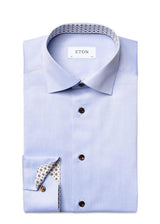 Etons Slim - Signature Twill Details - Blue. Køb shirts her.