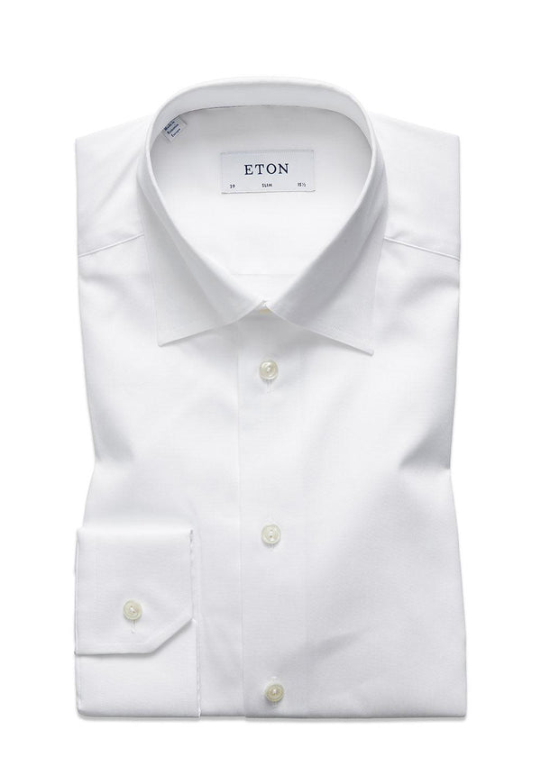Etons Slim - Signature Twill - White. Køb shirts her.