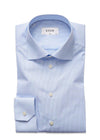 Etons Slim - Striped Poplin - Blue. Køb shirts her.