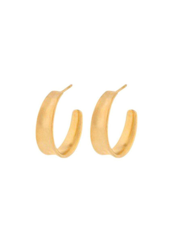 Pernille Corydons Small Saga Earrings  22 mm - Gold. Køb øreringe her.